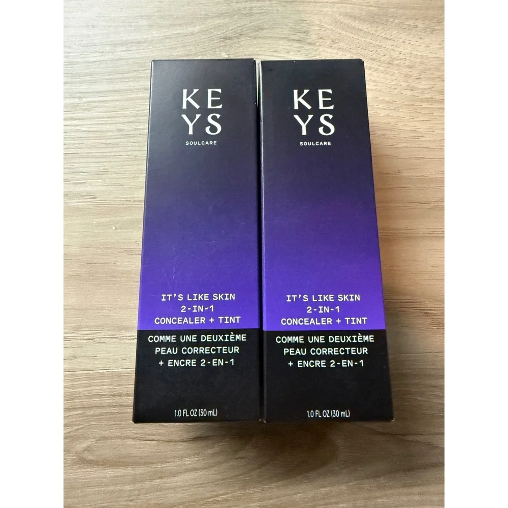 Keys Soulcare Like Skin 2-in-1 Concealer + Tint 380 C Tan Cool‎ Neutral 2pk NEW